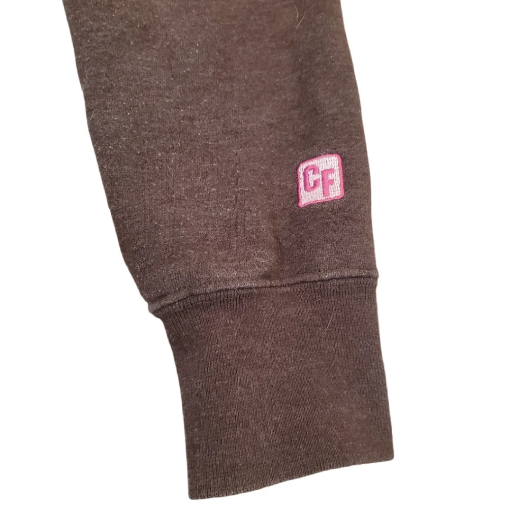 Crossfit Women's‎ Original Vintage Brown Quilted Zip Up Hoodie Jacket Size Small